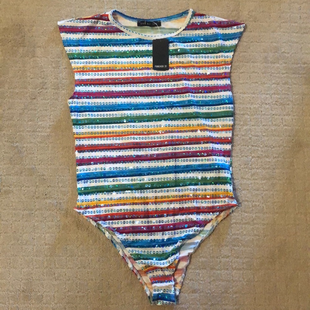 Rainbow Sequin Bodysuit!